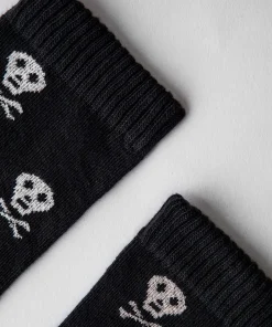 imogene + willie Skull Sock In Charcoal|Women Accessories|Accessories