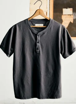 imogene + willie S/s Henley In Faded Black| Knits & Sweaters