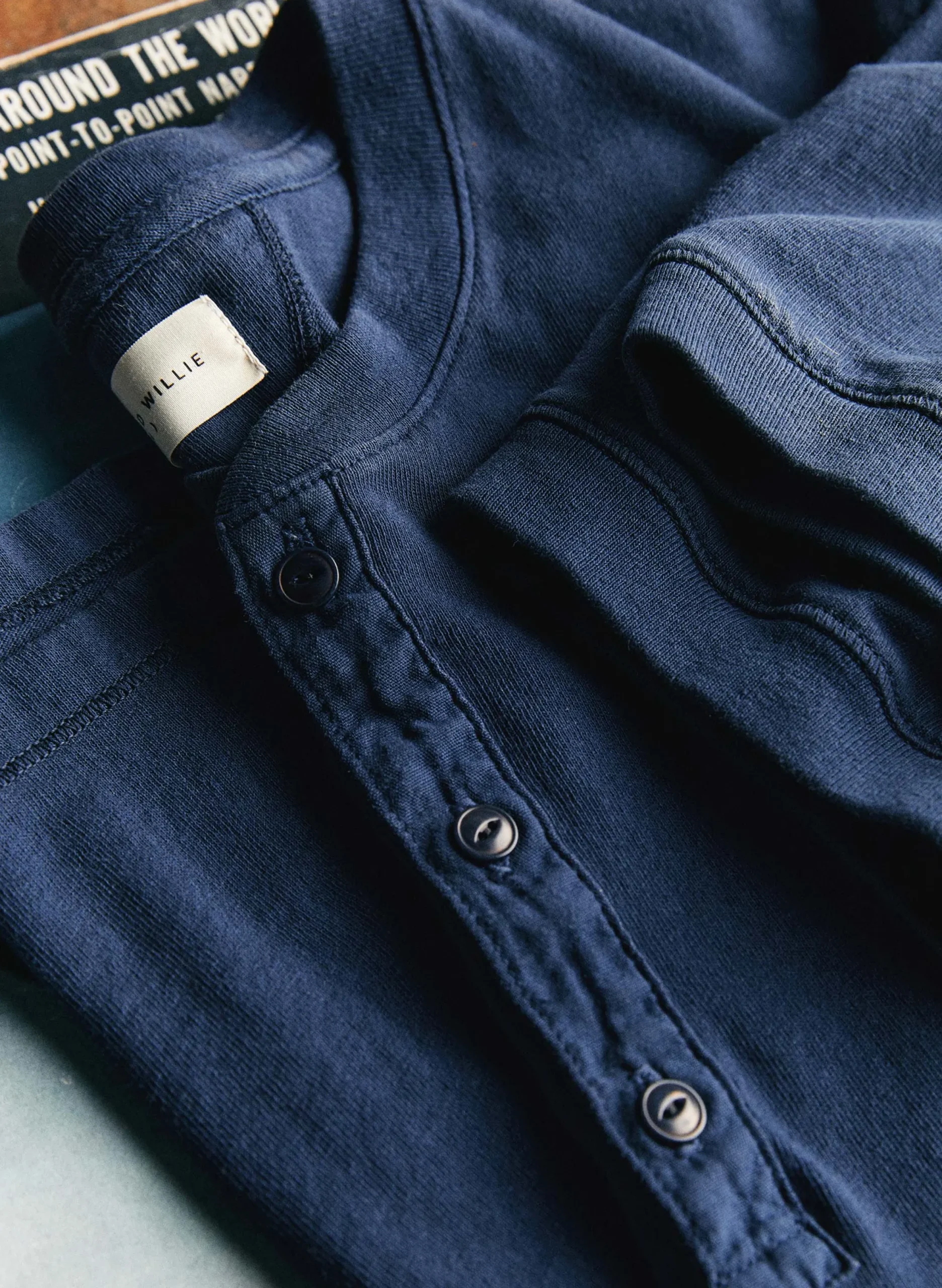 imogene + willie S/s Henley In Navy| Knits & Sweaters