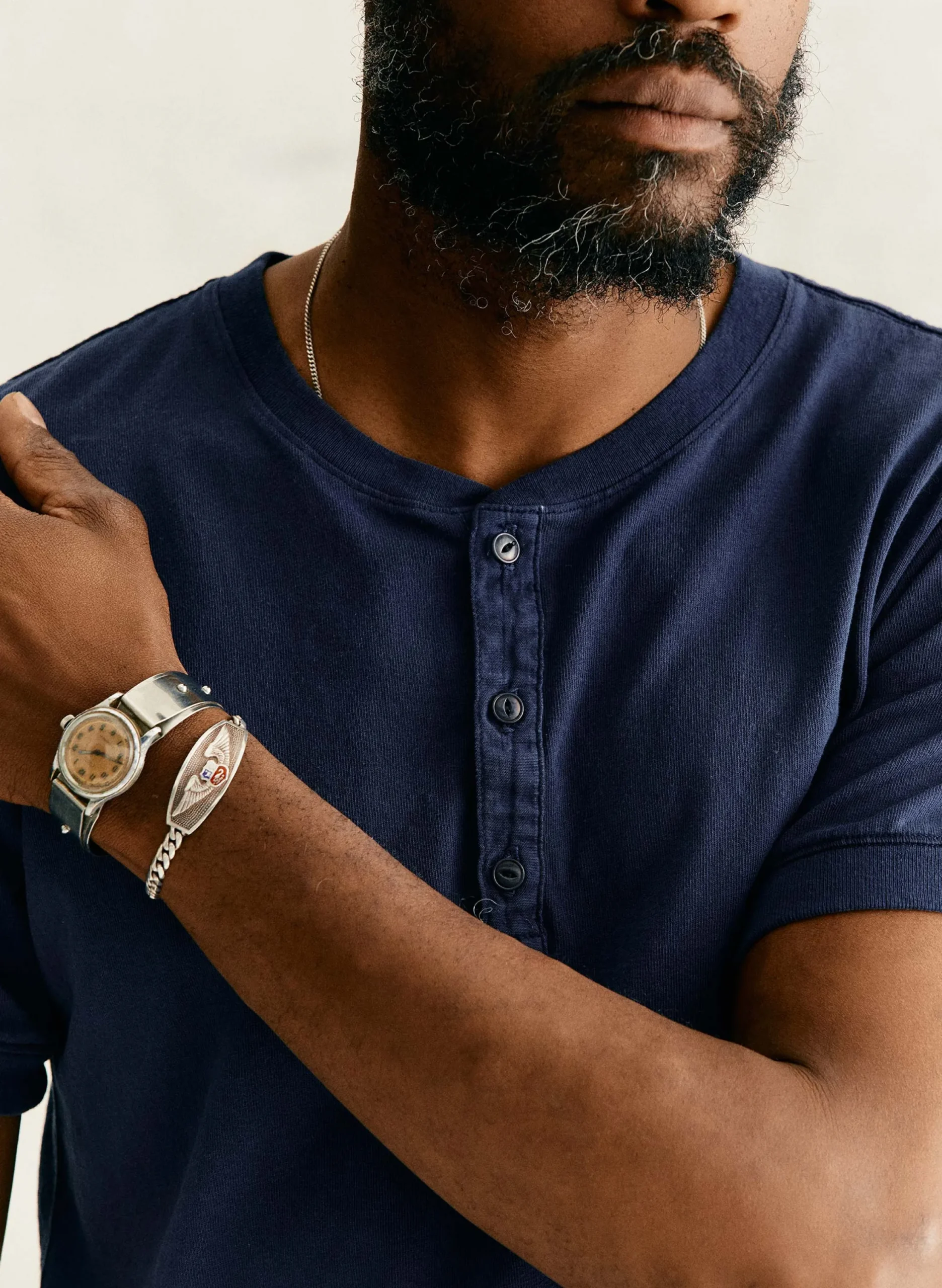 imogene + willie S/s Henley In Navy| Knits & Sweaters