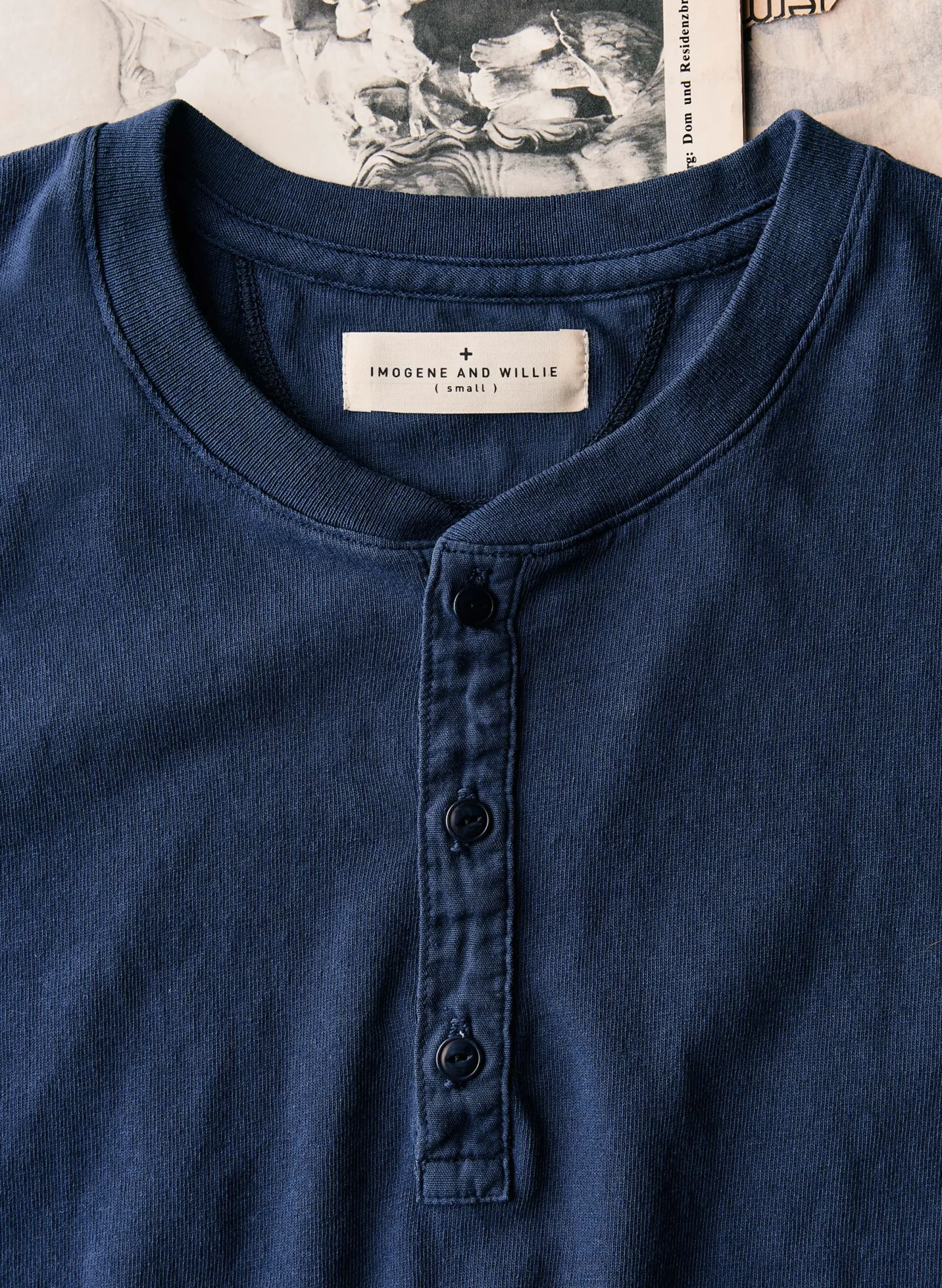 imogene + willie S/s Henley In Navy| Knits & Sweaters