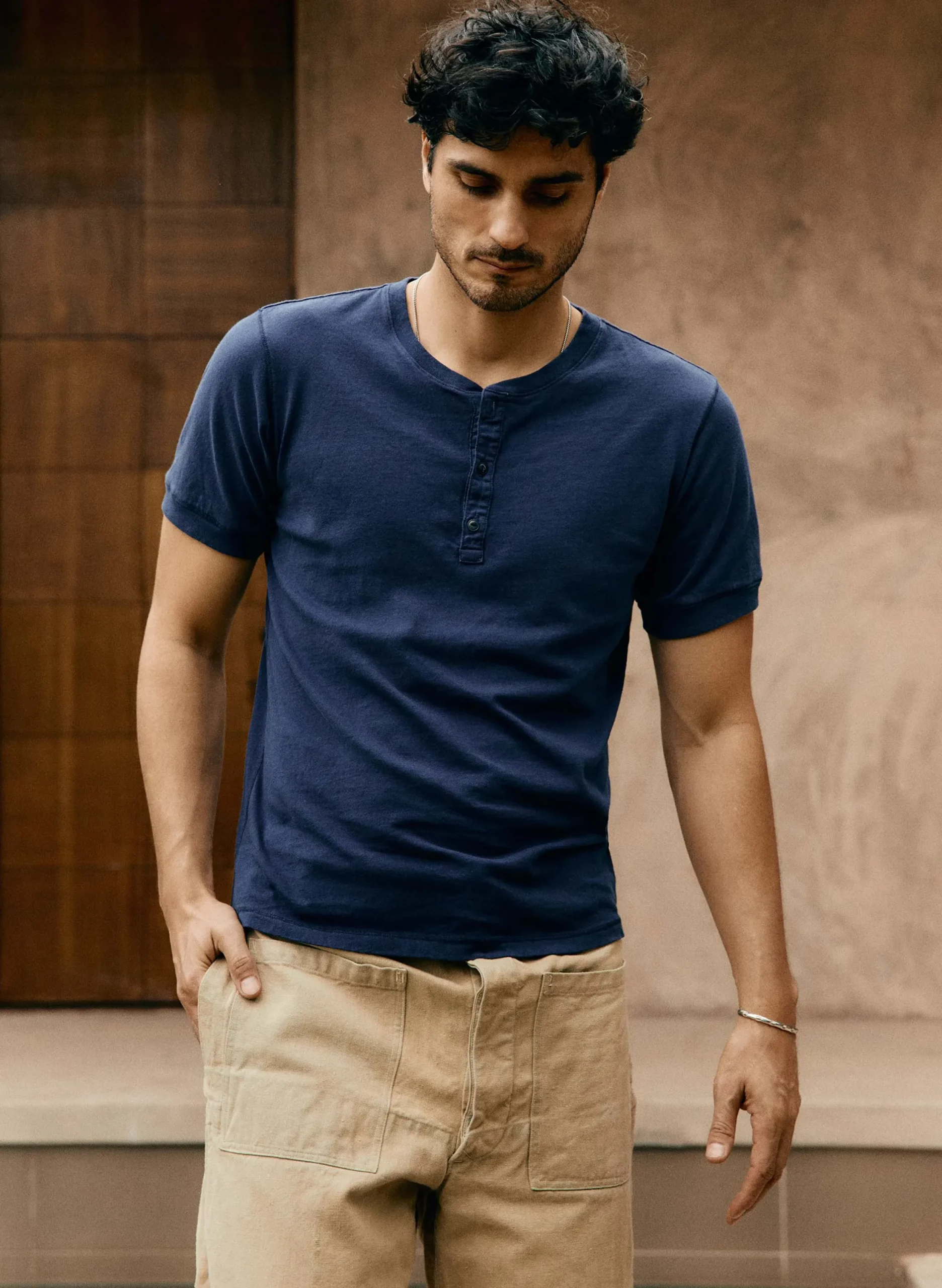 imogene + willie S/s Henley In Navy| Knits & Sweaters