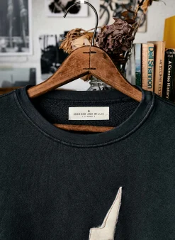 imogene + willie The "bolt" Sweatshirt In Black|Women Knits & Sweaters|Knits & Sweaters