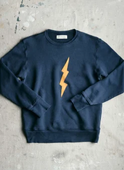 imogene + willie The "bolt" Sweatshirt In Faded Navy|Women Knits & Sweaters|Knits & Sweaters