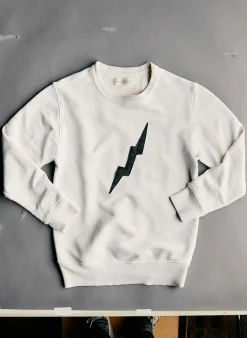 imogene + willie The "bolt" Sweatshirt In White|Women Knits & Sweaters|Knits & Sweaters