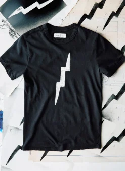 imogene + willie The "bolt" Tee In Black|Women Graphic Tees|Graphic Tees