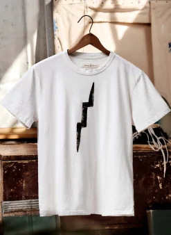 imogene + willie The "bolt" Tee In Vintage White|Women Graphic Tees|Graphic Tees