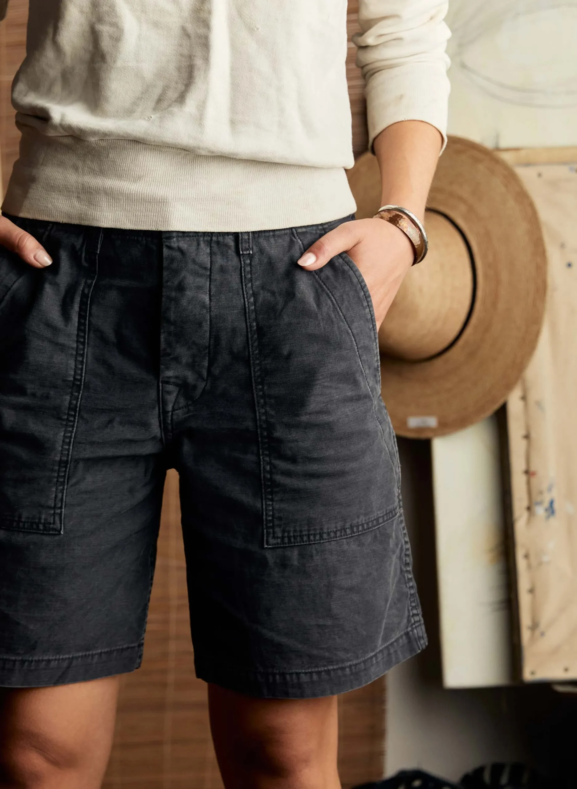 imogene + willie The Camp Short In Faded Black|Women Pants & Shorts|Pants & Shorts