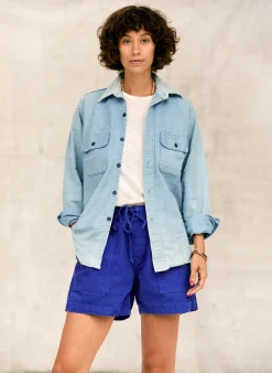 imogene + willie The Canvas Lounge Short In Klein Blue|Women Pants & Shorts|Pants & Shorts