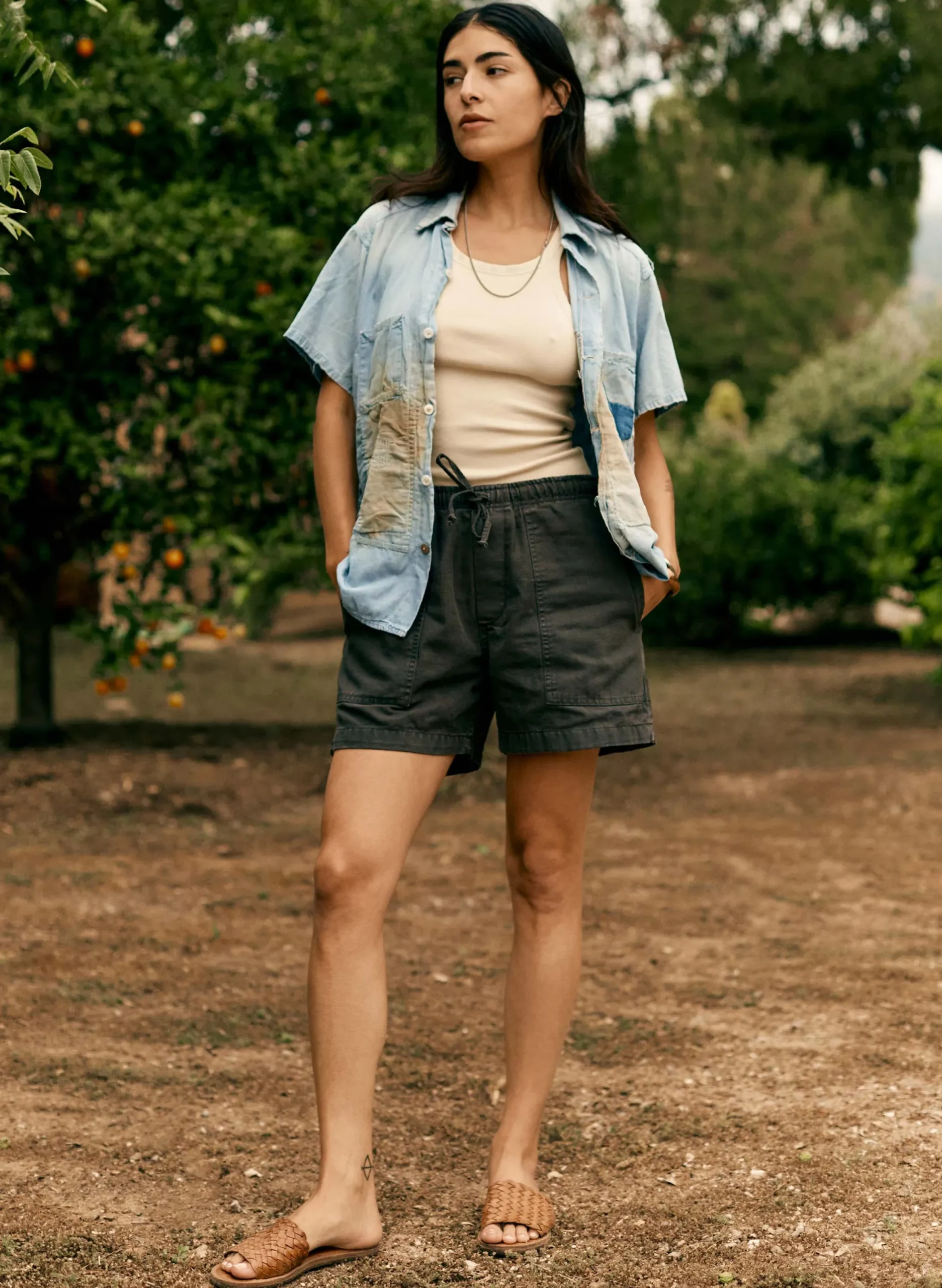 imogene + willie The Canvas Lounge Short In Faded Black|Women Pants & Shorts|Pants & Shorts