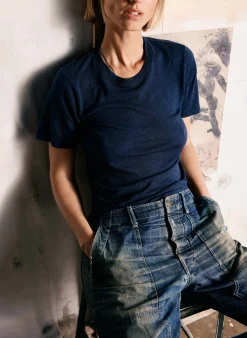 imogene + willie The Cotton Hemp Tee In Midnight|Women Tees + Tanks