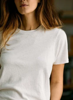 imogene + willie The Cotton Hemp Tee In Vintage White|Women Tees + Tanks