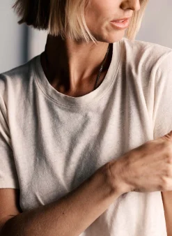 imogene + willie The Cotton Hemp Tee In Vintage White|Women Tees + Tanks