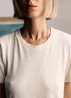 imogene + willie The Cotton Hemp Tee In Vintage White|Women Tees + Tanks