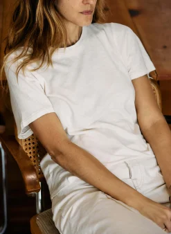 imogene + willie The Cotton Hemp Tee In Vintage White|Women Tees + Tanks