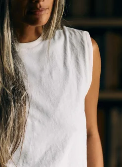 imogene + willie The Cotton Muscle Tee In Vintage White|Women Tees + Tanks