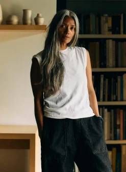 imogene + willie The Cotton Muscle Tee In Vintage White|Women Tees + Tanks