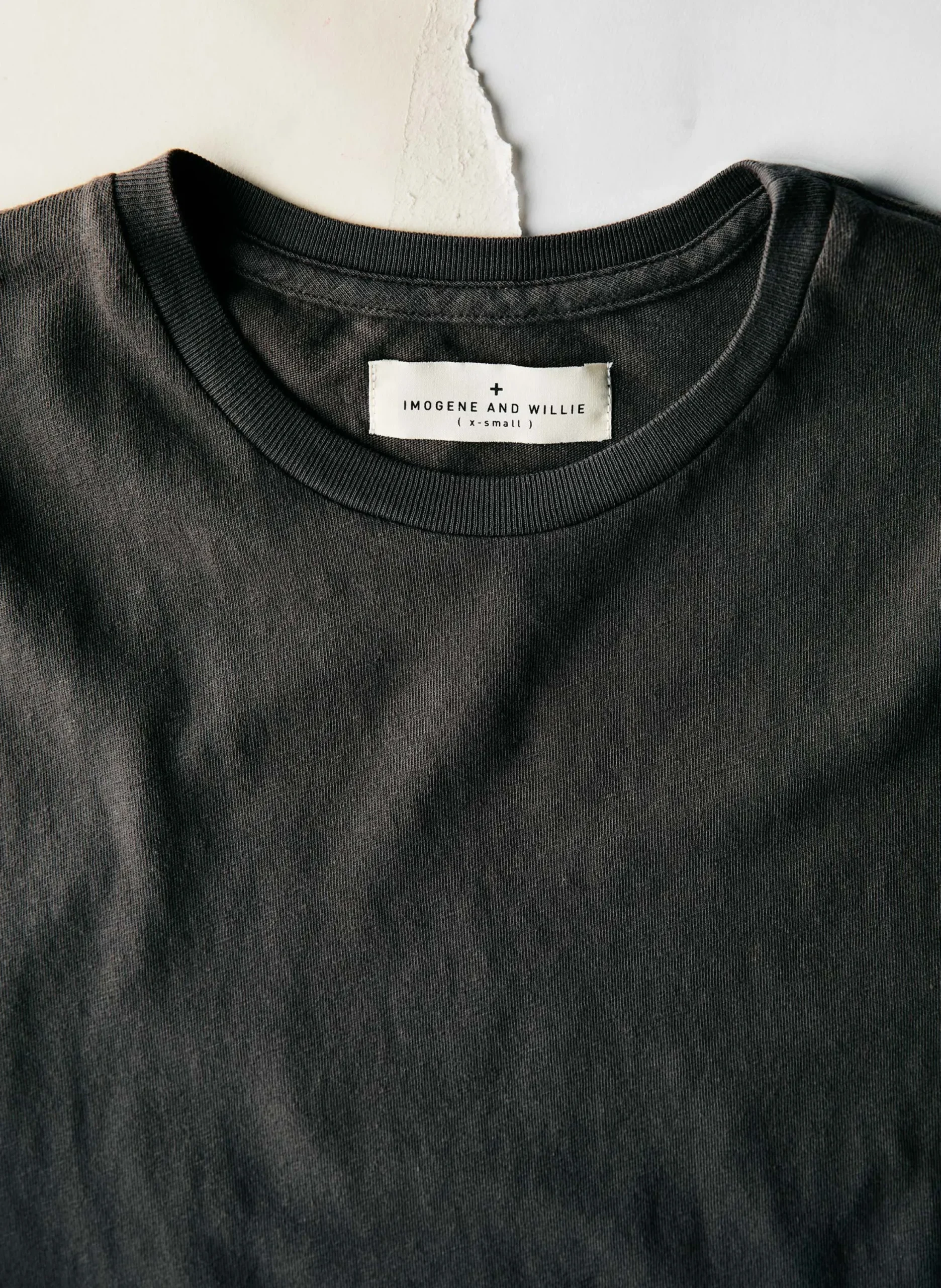 imogene + willie The Cotton Muscle Tee In Faded Black|Women Tees + Tanks