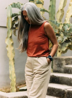 imogene + willie The Cotton Muscle Tee In Terracotta|Women Tees + Tanks