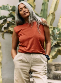 imogene + willie The Cotton Muscle Tee In Terracotta|Women Tees + Tanks