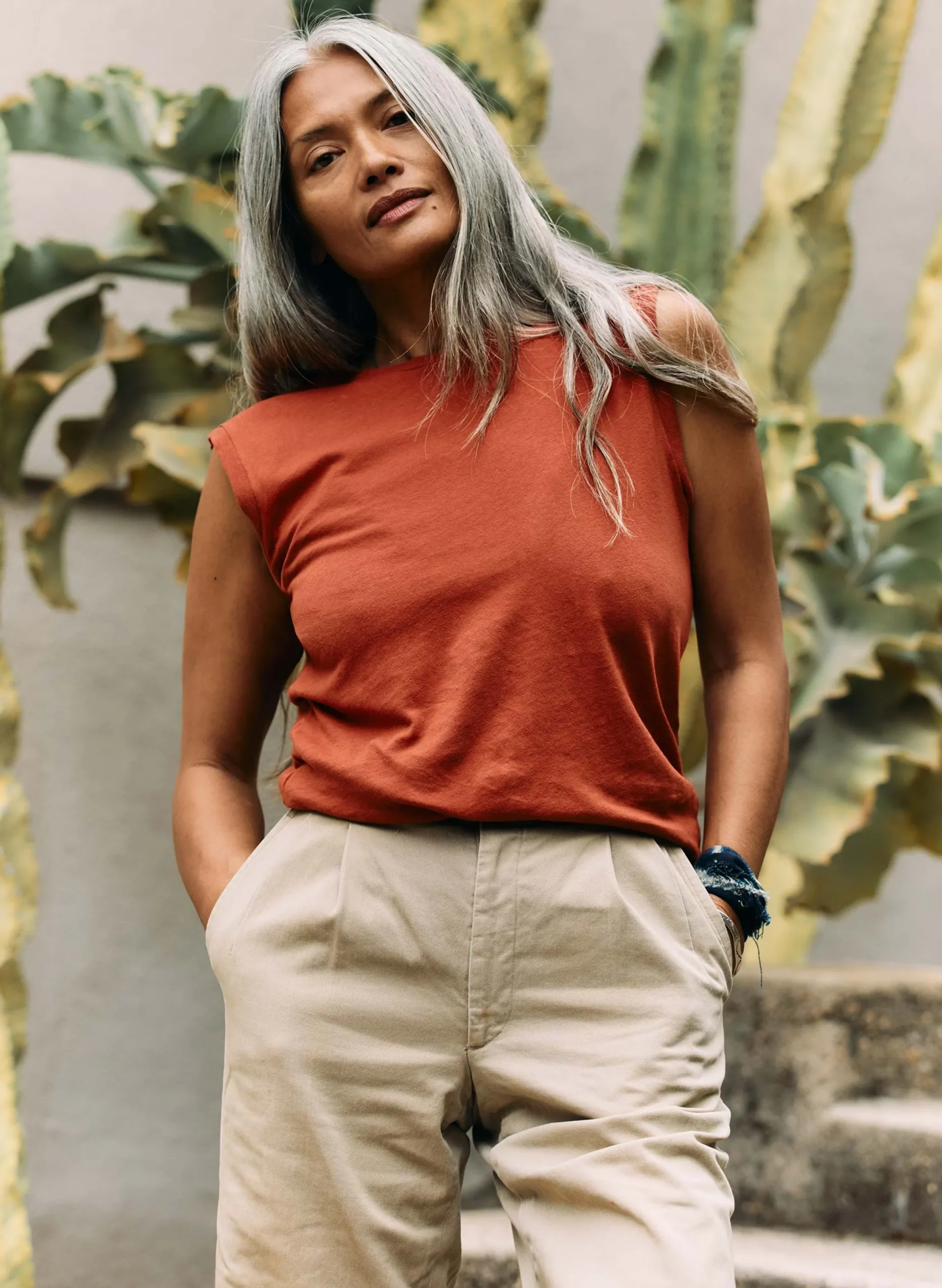 imogene + willie The Cotton Muscle Tee In Terracotta|Women Tees + Tanks