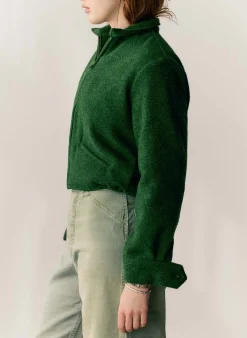 imogene + willie The Cropped Wool Souvenir Jacket In Fern|Women Jackets