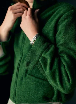 imogene + willie The Cropped Wool Souvenir Jacket In Fern|Women Jackets