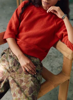 imogene + willie The Cut Sleeve Sweatshirt In Poppy|Women Knits & Sweaters
