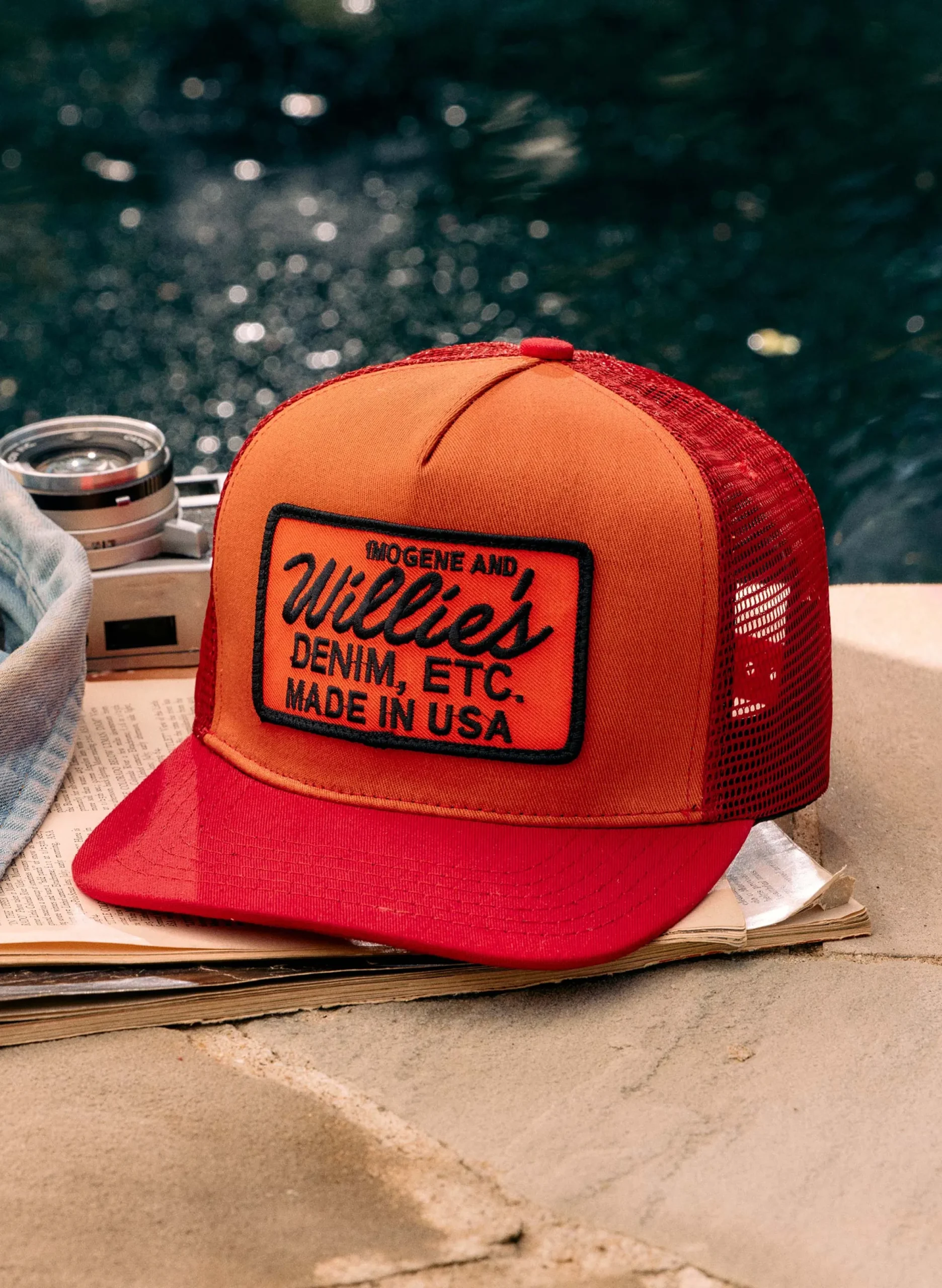 imogene + willie The "denim Etc" Trucker In Orange|Women Accessories|Accessories