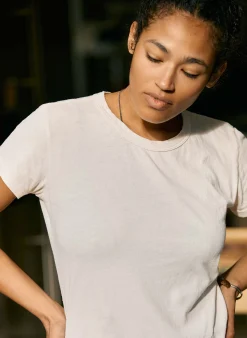 imogene + willie The Drop Tee In Vintage White|Women Tees + Tanks