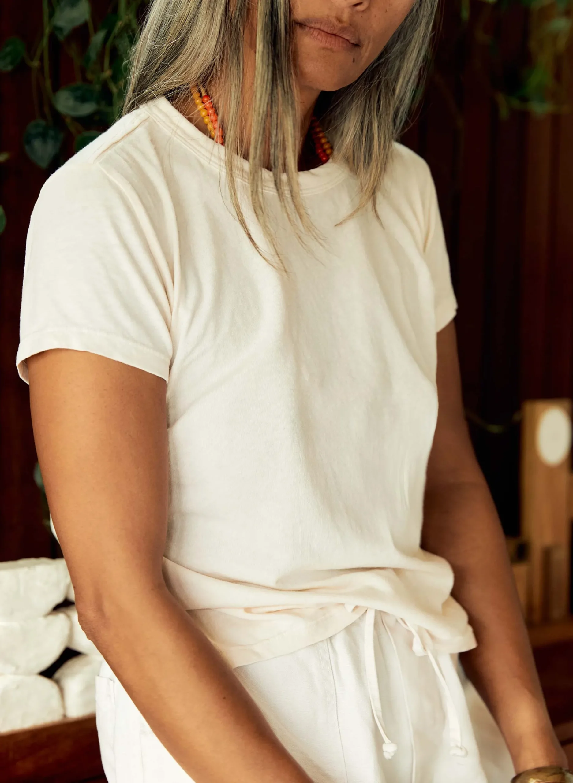 imogene + willie The Drop Tee In Vintage White|Women Tees + Tanks
