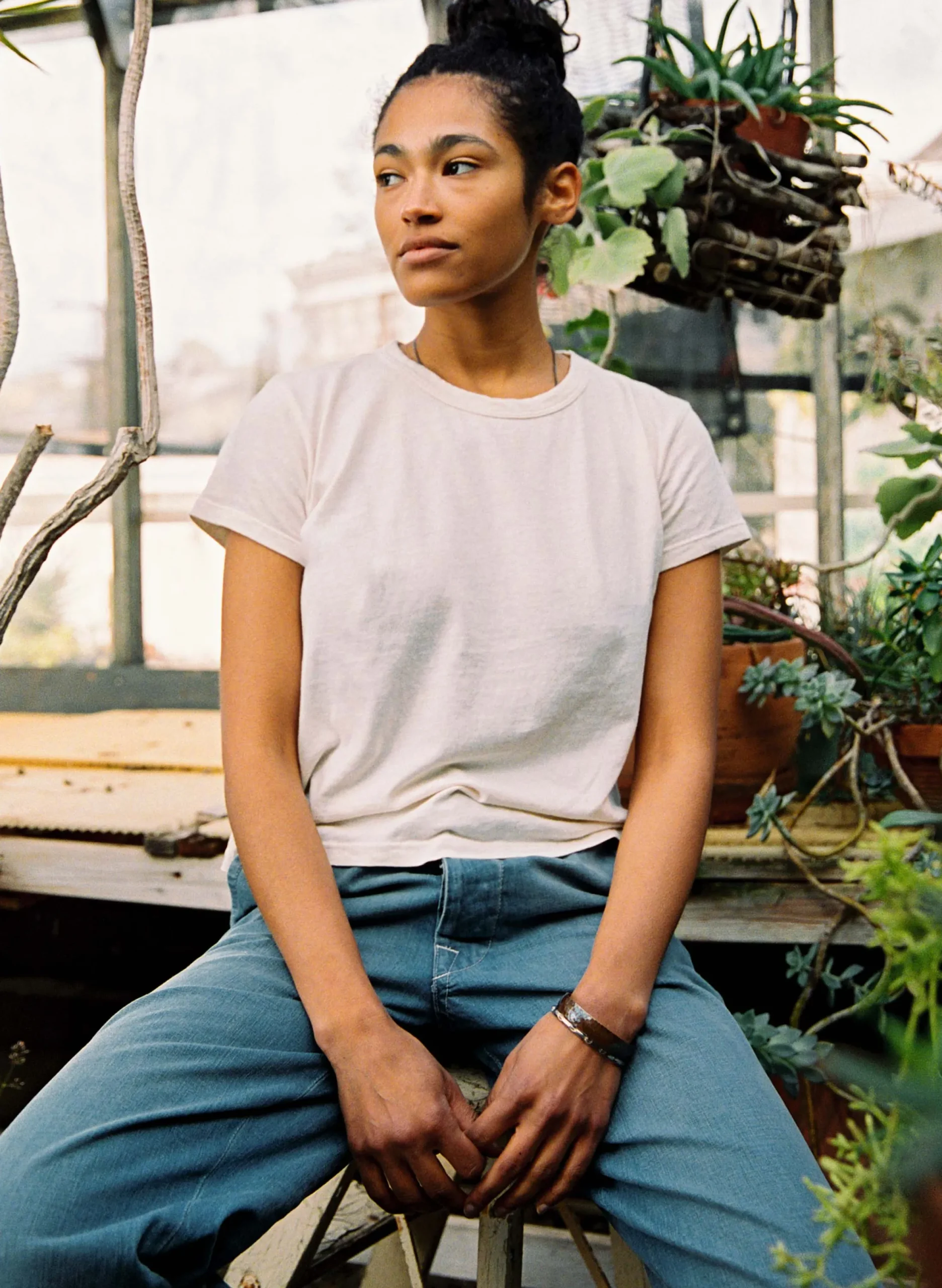 imogene + willie The Drop Tee In Vintage White|Women Tees + Tanks