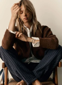 imogene + willie The Evie Knit Cardigan In Forest Brown|Women Knits & Sweaters|Jackets