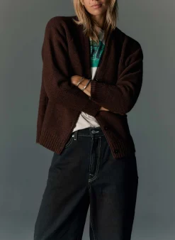 imogene + willie The Evie Knit Cardigan In Forest Brown|Women Knits & Sweaters|Jackets
