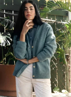 imogene + willie The Evie Knit Cardigan In Powder Blue|Women Knits & Sweaters|Jackets
