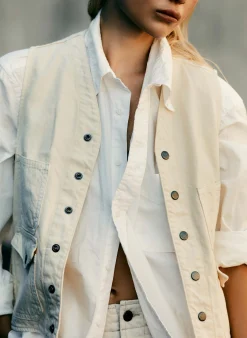 imogene + willie The Field Vest In Natural|Women Shirts