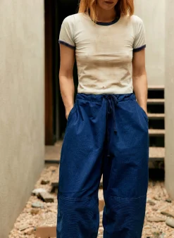 imogene + willie The Flight Pant In Sashiko Indigo|Women Pants & Shorts