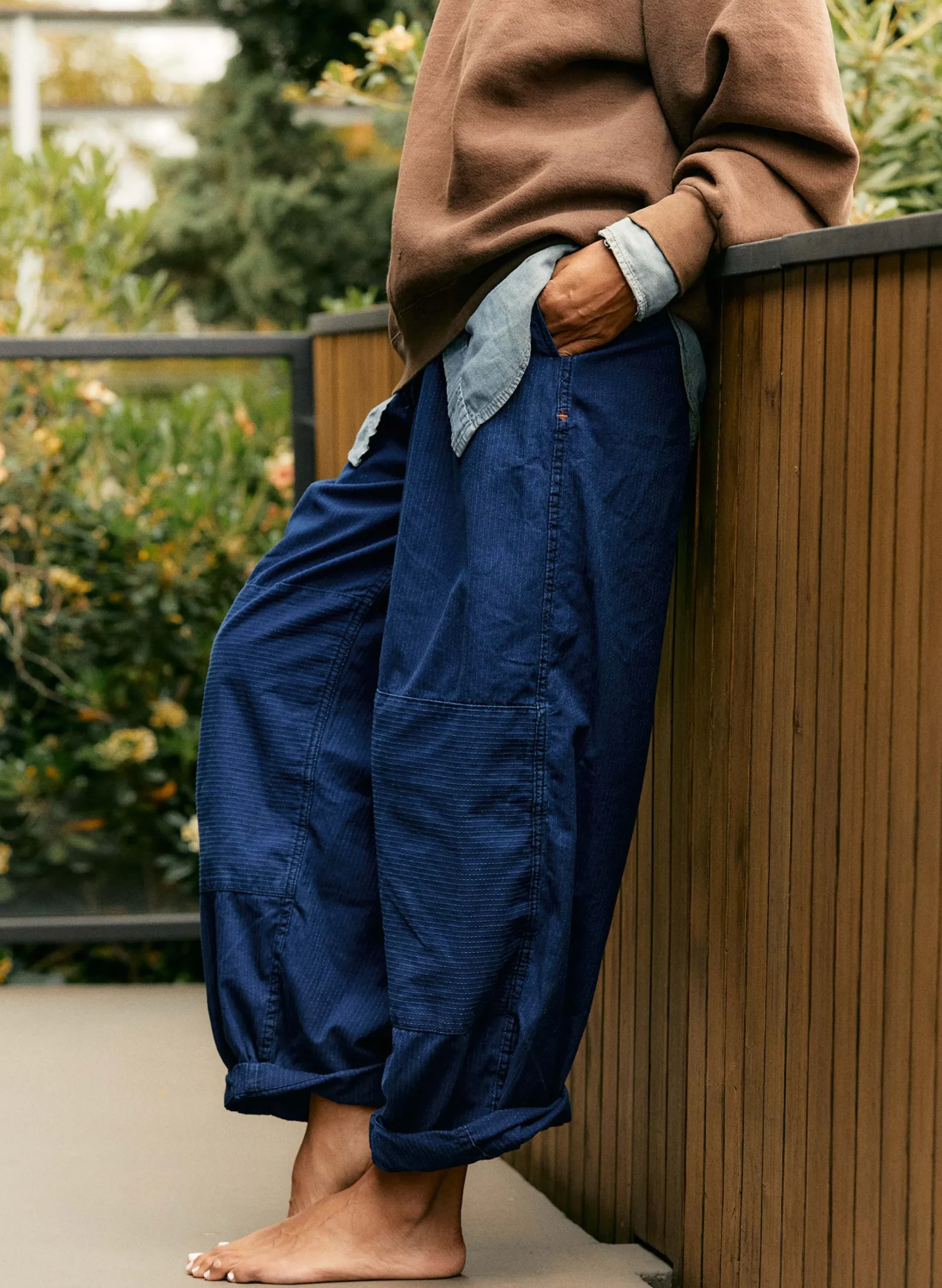 imogene + willie The Flight Pant In Sashiko Indigo|Women Pants & Shorts