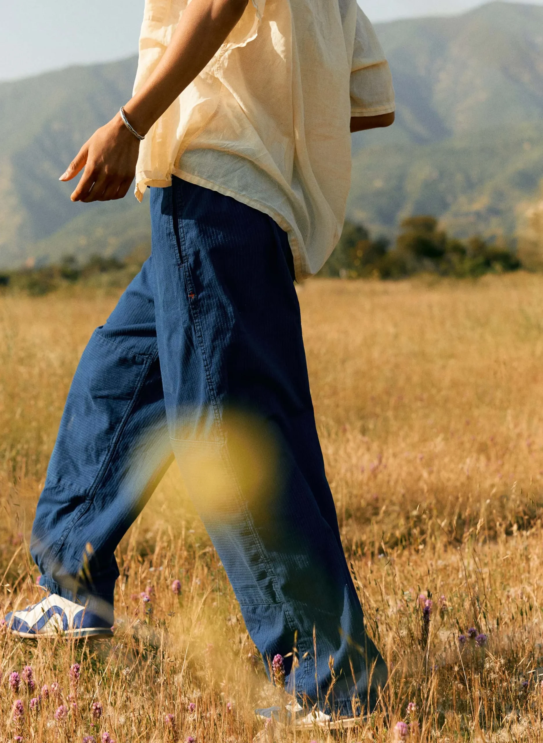 imogene + willie The Flight Pant In Sashiko Indigo|Women Pants & Shorts