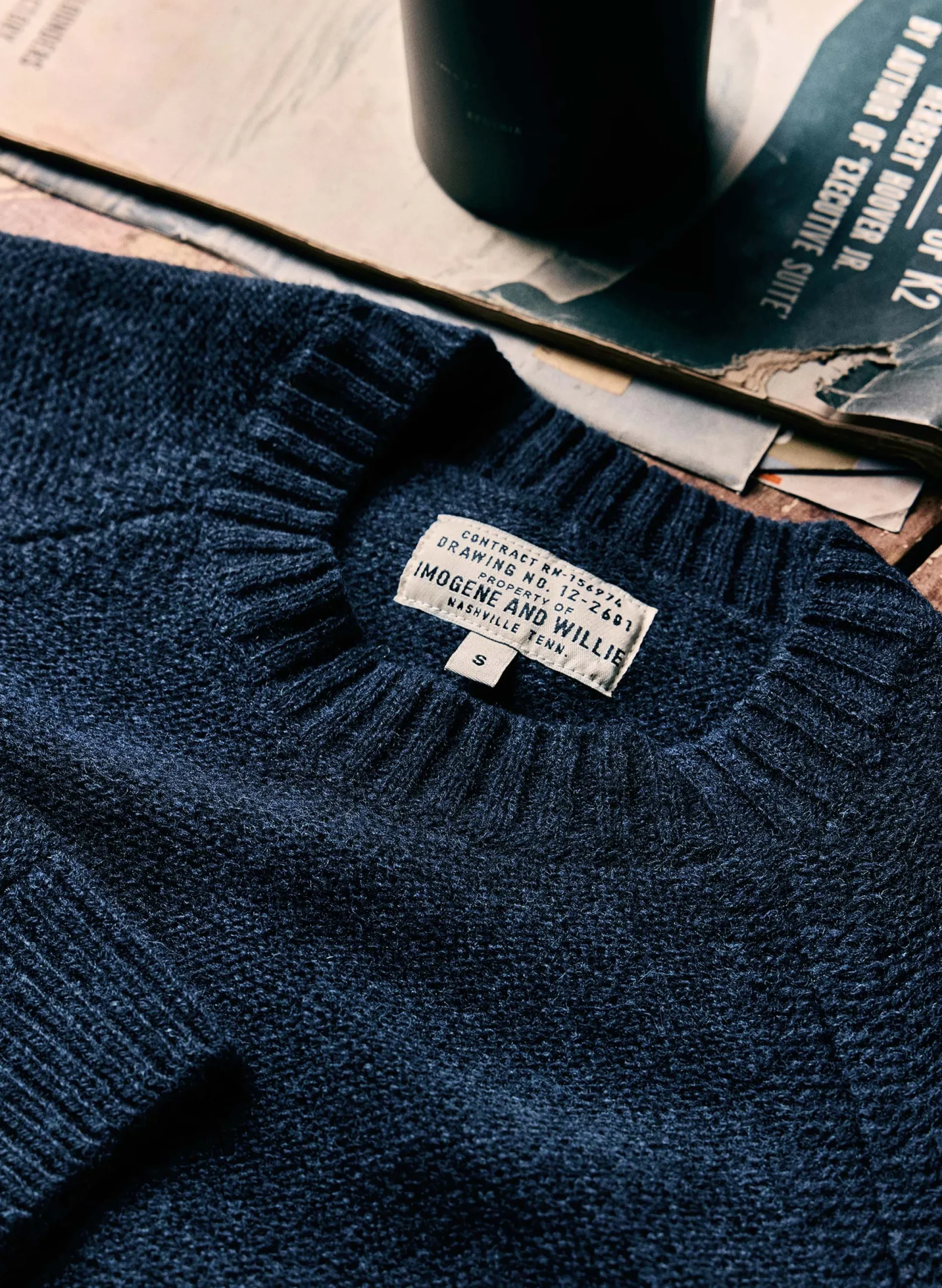 imogene + willie The Galway Wool Sweater In Navy|Women Knits & Sweaters