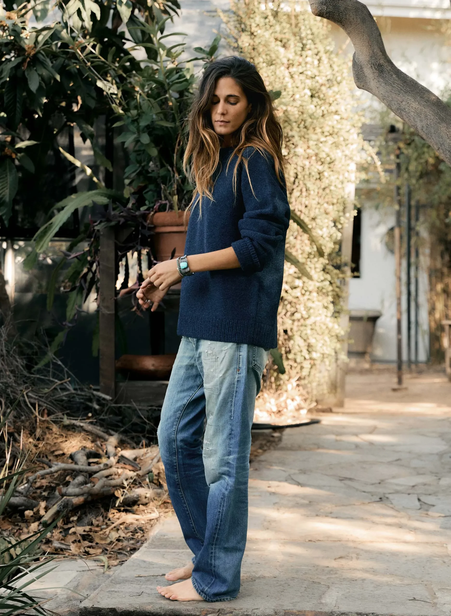 imogene + willie The Galway Wool Sweater In Navy|Women Knits & Sweaters