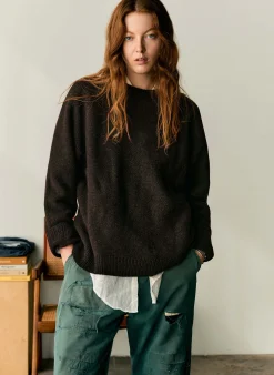 imogene + willie The Galway Wool Sweater In Brown|Women Knits & Sweaters