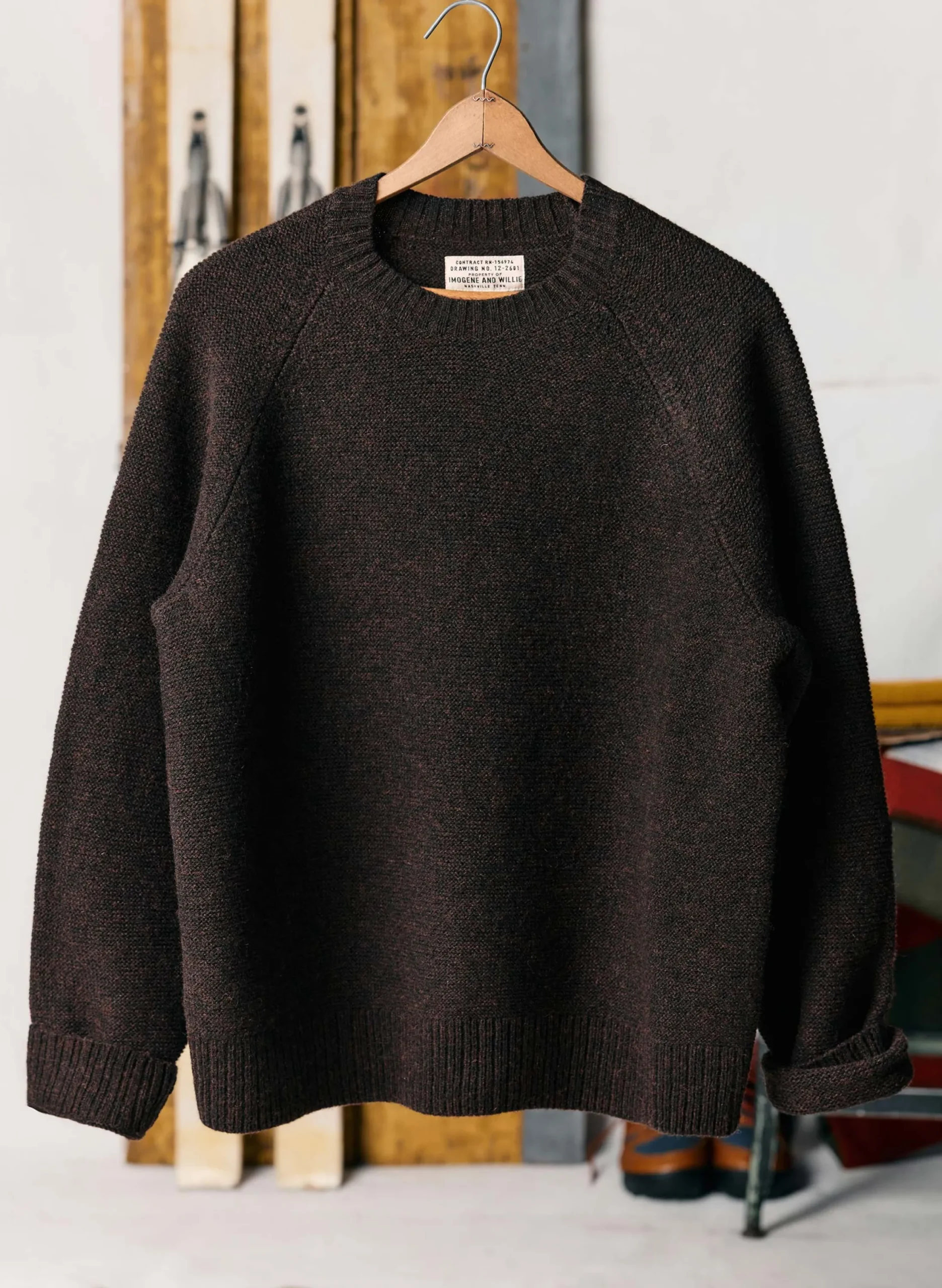imogene + willie The Galway Wool Sweater In Brown|Women Knits & Sweaters
