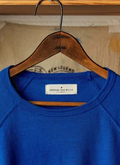 imogene + willie The Long Sleeve Raglan In Klein Blue|Women Tees + Tanks|Knits & Sweaters