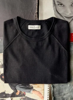 imogene + willie The Long Sleeve Raglan In Faded Black|Women Tees + Tanks|Knits & Sweaters