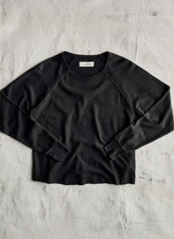imogene + willie The Long Sleeve Raglan In Faded Black|Women Tees + Tanks|Knits & Sweaters