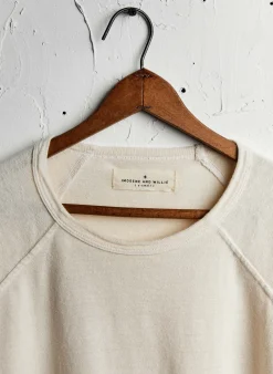 imogene + willie The Long Sleeve Raglan In Vintage White|Women Tees + Tanks|Knits & Sweaters