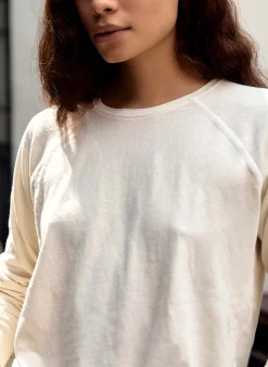 imogene + willie The Long Sleeve Raglan In Vintage White|Women Tees + Tanks|Knits & Sweaters