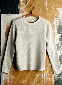 imogene + willie The Long Sleeve Thermal Crew In Ash| Knits & Sweaters