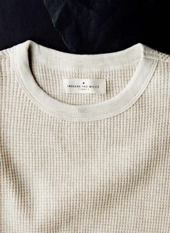 imogene + willie The Long Sleeve Thermal Crew In Ash| Knits & Sweaters